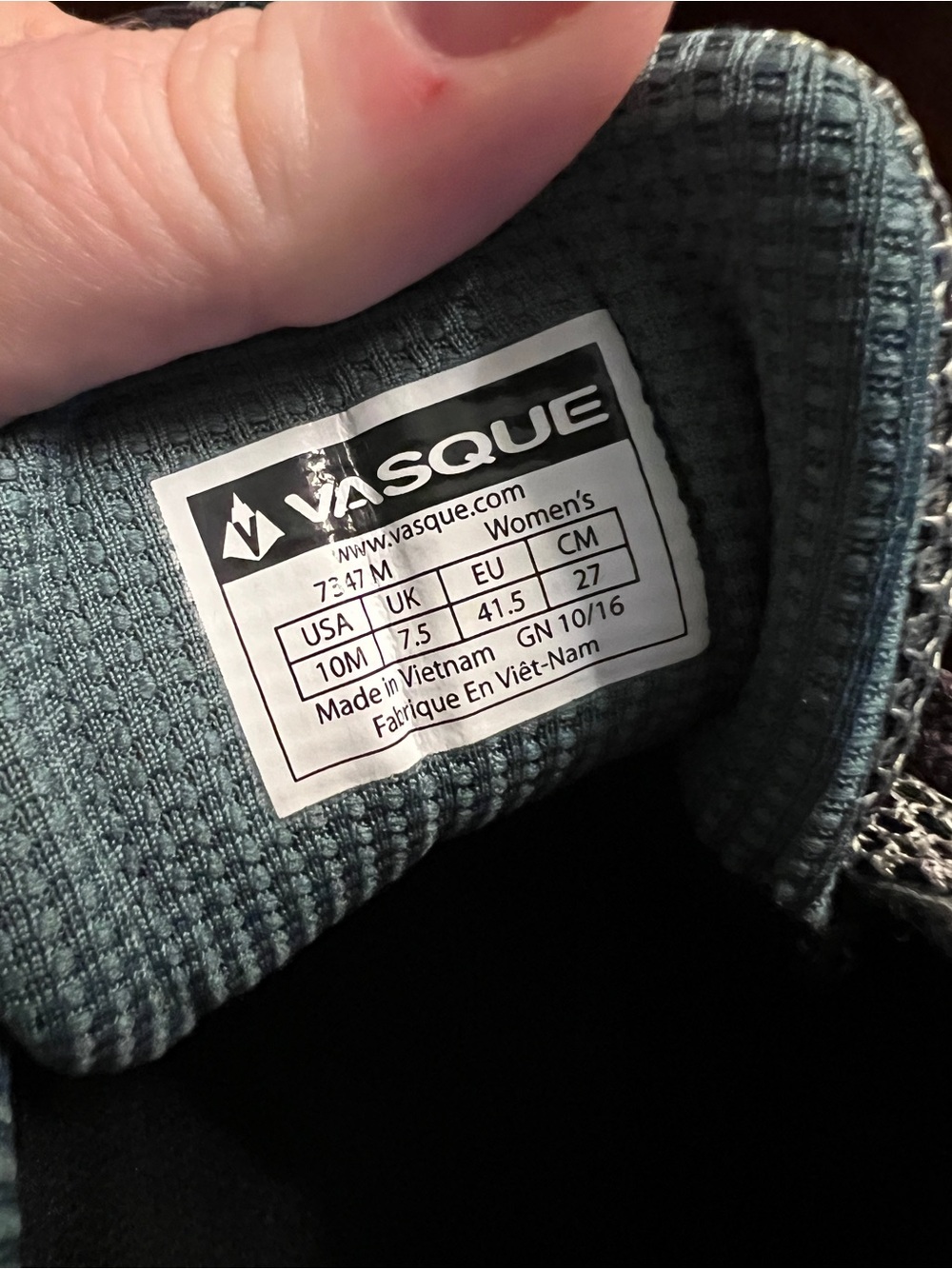 VASQUE Classic Monolith Ultra Dry Hiking Boots Grey Black Green Women's Size 10 - Picture 6 of 6